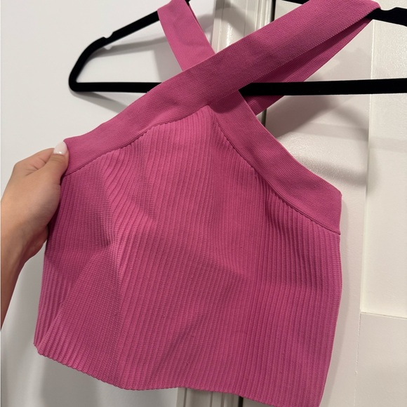 Pink Ribbed Women's Top - Picture 1 of 1
